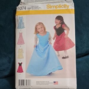 Simplicity Light Blue and White Kids Costume